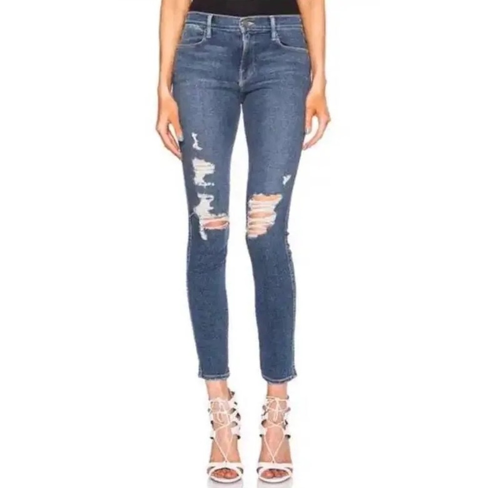 FRAME denim Le High Skinny Seeley distressed jean